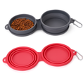 Load image into Gallery viewer, Travel Friendly Foldable Double Pet Bowl