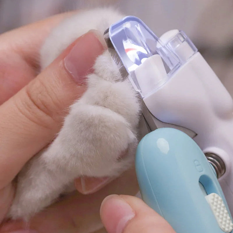 Pet nail trimmer being used on a small animal's paw