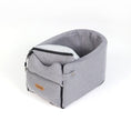 Load image into Gallery viewer, Gray pet carrier with a zipper on a white background
