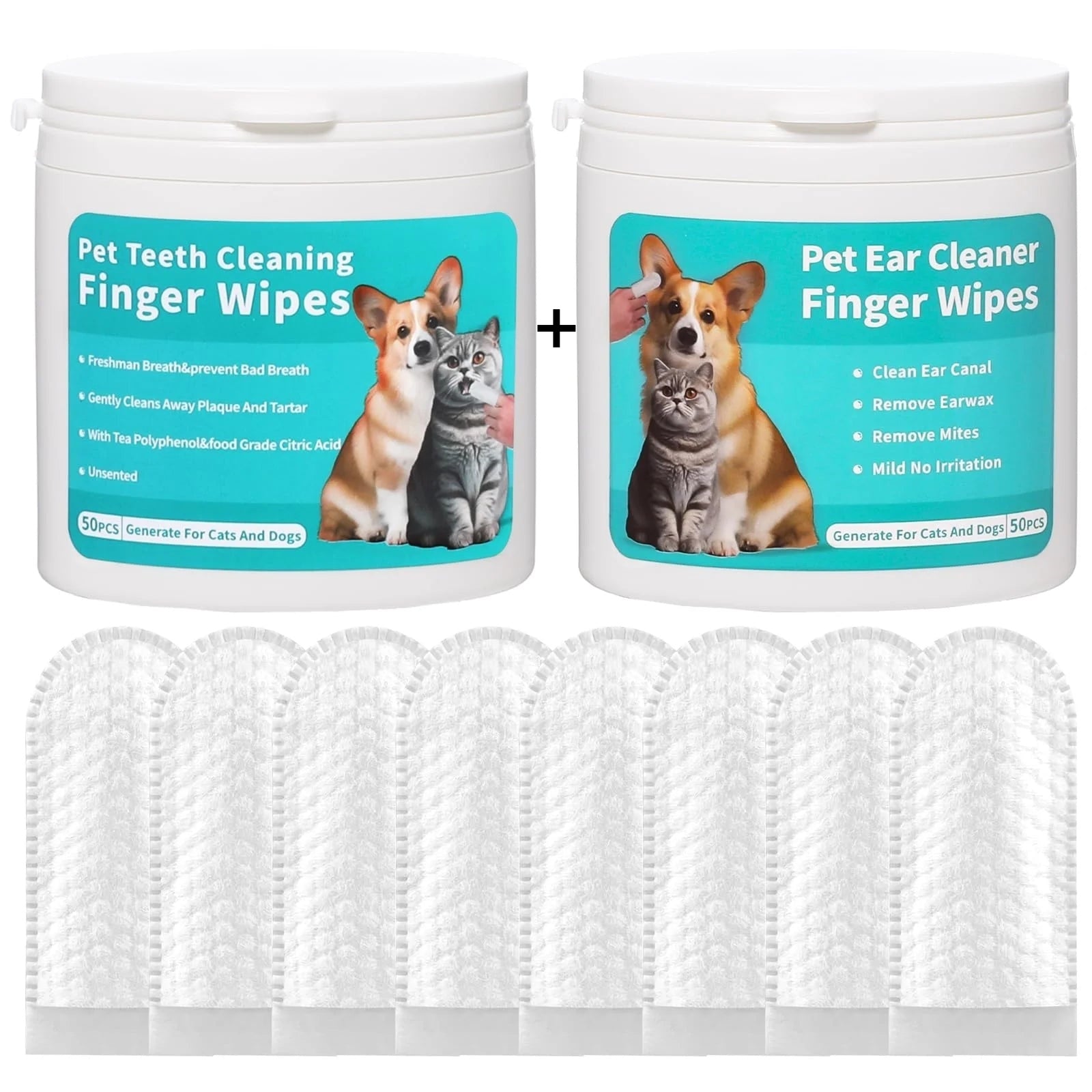 Disposable Pet Ear & Teeth Cleaning Wipes