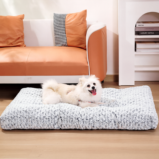 Thickened Rose Velvet Plush Dog Bed