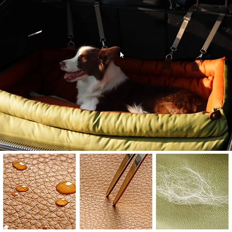 Faux Leather Dog Car Seat