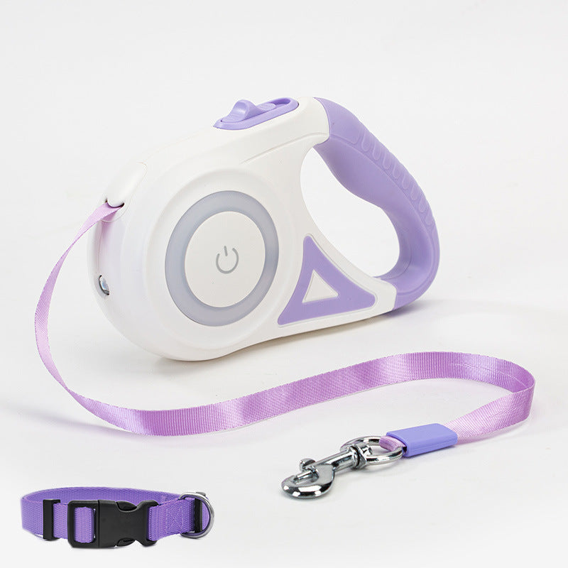 Automatic Retractable Dog Leash with LED Light