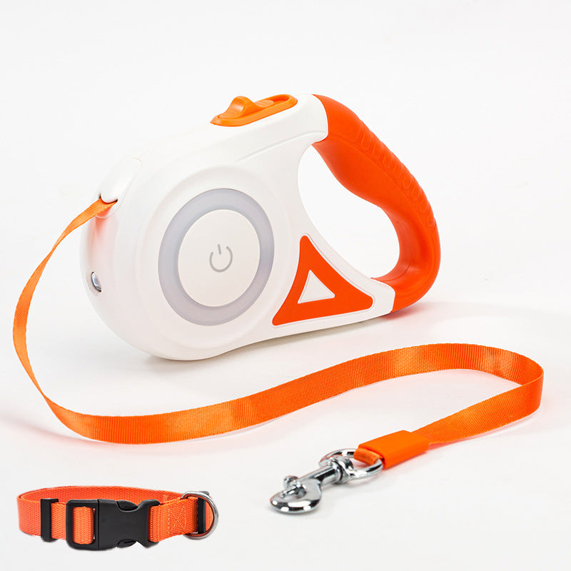 Automatic Retractable Dog Leash with LED Light